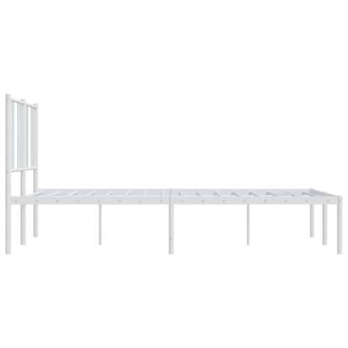 Metalni okvir za krevet s uzglavljem bijeli 150x200 cm - Bijela 150 x 200 cm s uzglavljem Cijena