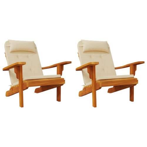 Jastuci za stolicu Adirondack 2 kom bež od tkanine Oxford - Bež 2 Cijena