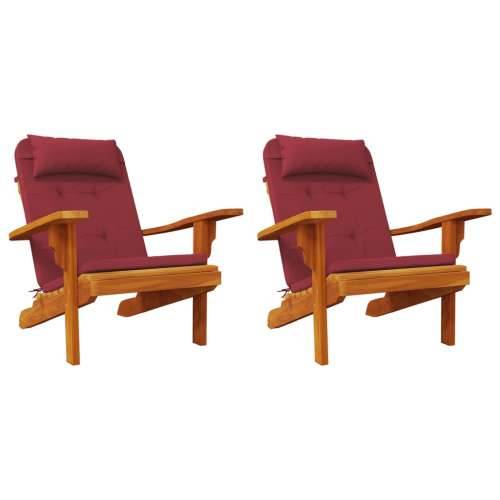 Jastuci za stolicu Adirondack 2 kom boja vina od tkanine Oxford - boja crnog vina 2 Cijena