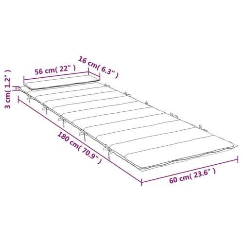 Jastuk za ležaljku bež 180x60x4 cm od tkanine Oxford - Bež 1 Cijena