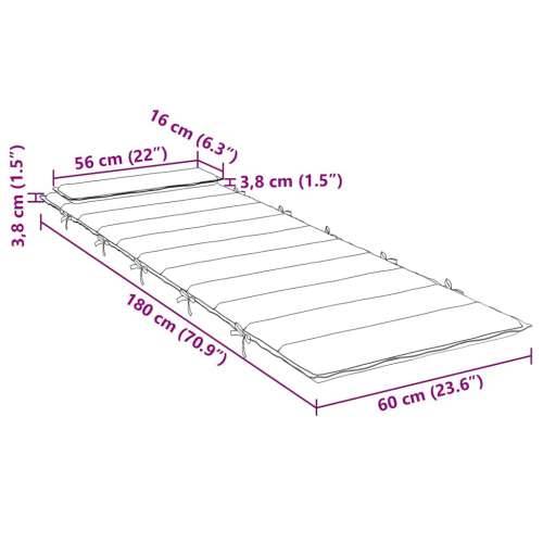 Jastuk za ležaljku crveni 180x60x4 cm od tkanine Oxford - Crvena 1 Cijena
