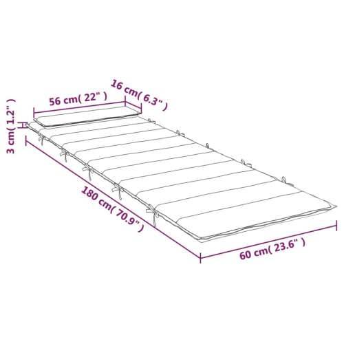 Jastuk za ležaljku smeđesivi 180x60x4 cm od tkanine Oxford - Sivo-smeđa 1 Cijena