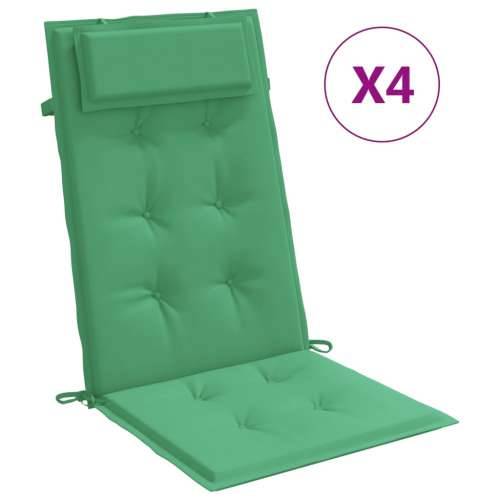 Jastuci za stolicu s visokim naslonom 4 kom zeleni od tkanine Cijena