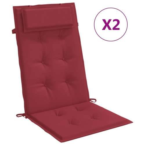 Jastuci za stolicu s visokim naslonom 2 kom boja vina tkanina Cijena