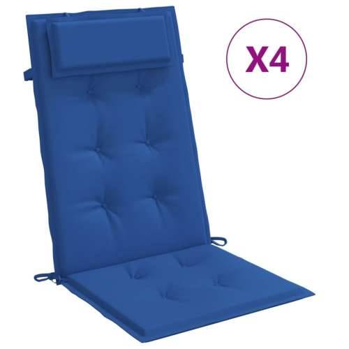Jastuci za stolicu s visokim naslonom 2 kom plavi od tkanine Cijena