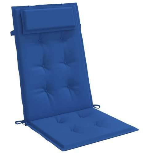 Jastuci za stolicu s visokim naslonom 6 kom plavi od tkanine Cijena