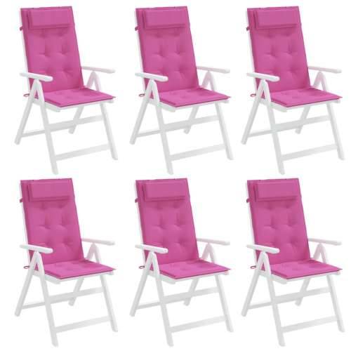 Jastuci za stolicu s visokim naslonom 6 kom ružičasti tkanina Cijena