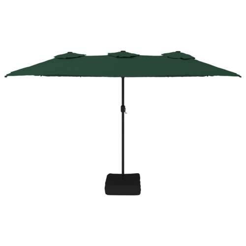 Dvostruki vrtni suncobran s LED svjetlima zeleni 449 x 245 cm - Zelena 1 Cijena