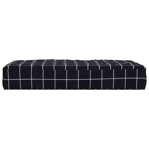 Jastuk za palete crni karirani 60 x 60 x 8 cm od tkanine Oxford Cijena
