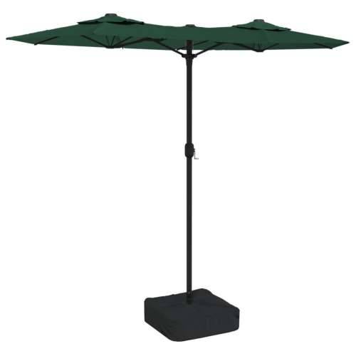 Dvostruki vrtni suncobran s LED svjetlima zeleni 316 x 240 cm - Zelena 1 Cijena