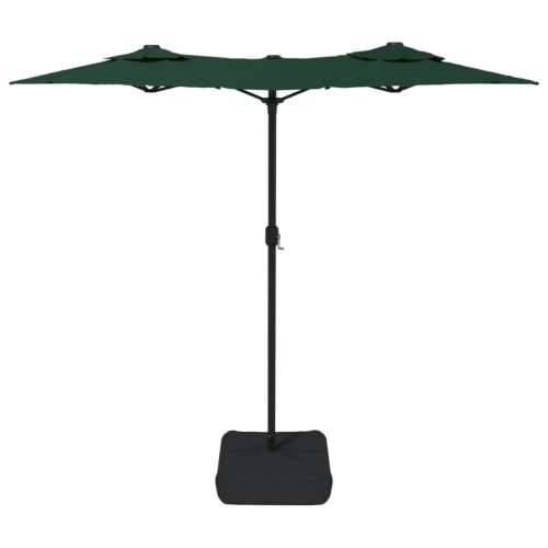 Dvostruki vrtni suncobran s LED svjetlima zeleni 316 x 240 cm - Zelena 1 Cijena