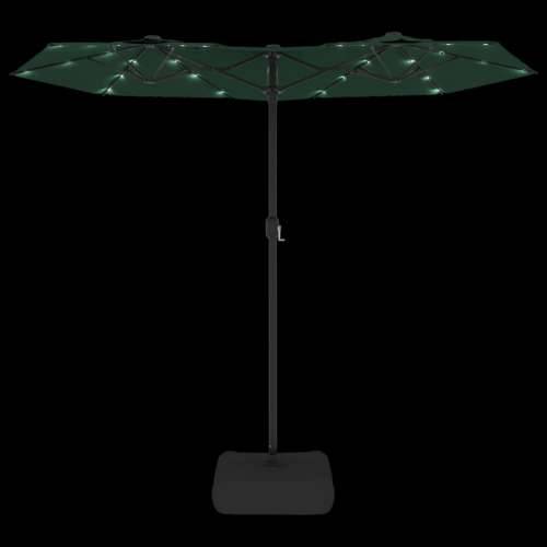 Dvostruki vrtni suncobran s LED svjetlima zeleni 316 x 240 cm - Zelena 1 Cijena