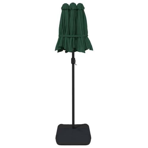 Dvostruki vrtni suncobran s LED svjetlima zeleni 316 x 240 cm - Zelena 1 Cijena