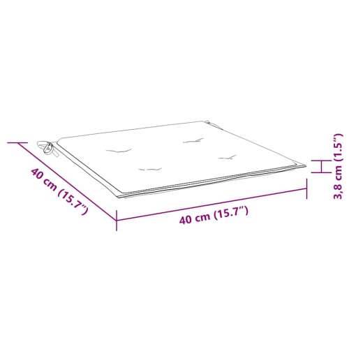 Jastuci za stolice 2 kom tirkizni 40x40x4 cm od tkanine - Tirkizna 40 x 40 x 3 cm 2 Cijena