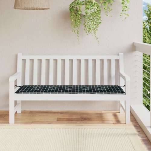 Jastuk za vrtnu klupu crni karirani 150x50x4 cm tkanina Oxford - Crno-bijelo 150 x 50 x 3 cm 1 Cijena