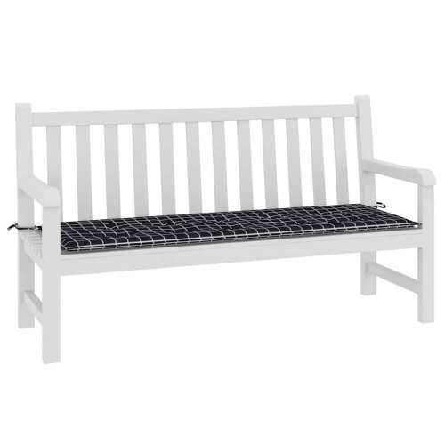 Jastuk za vrtnu klupu crni karirani 150x50x4 cm tkanina Oxford - Crno-bijelo 150 x 50 x 3 cm 1 Cijena