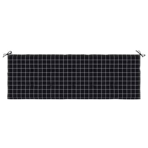 Jastuk za vrtnu klupu crni karirani 150x50x4 cm tkanina Oxford - Crno-bijelo 150 x 50 x 3 cm 1 Cijena