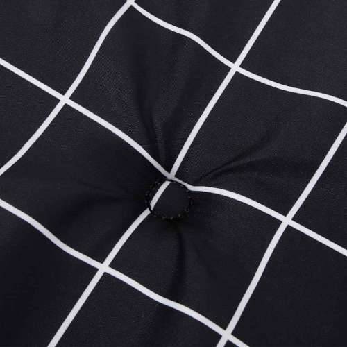 Jastuk za vrtnu klupu crni karirani 150x50x4 cm tkanina Oxford - Crno-bijelo 150 x 50 x 3 cm 1 Cijena