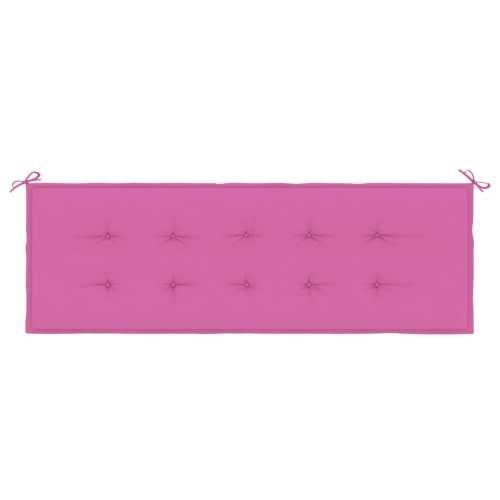 Jastuk za vrtnu klupu ružičasti 150x50x3 cm od tkanine Oxford Cijena