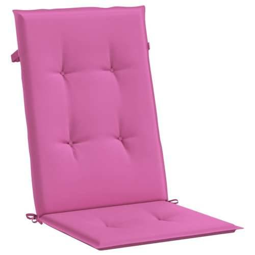 Vrtni jastuci za stolice 2 kom ružičasti 120x50x3 cm od tkanine Cijena