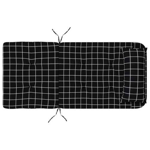 Jastuci za stolicu Adirondack 2 kom crni karirani od tkanine Cijena