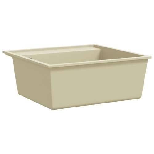 Kuhinjski sudoper s otvorom protiv prelijevanja bež granitni - Bež 530 x 500 x 203 mm Cijena