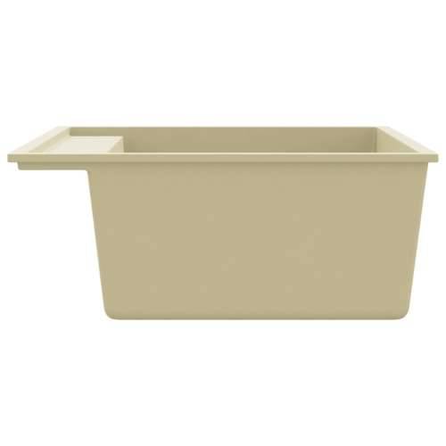 Kuhinjski sudoper s otvorom protiv prelijevanja bež granitni - Bež 530 x 500 x 203 mm Cijena