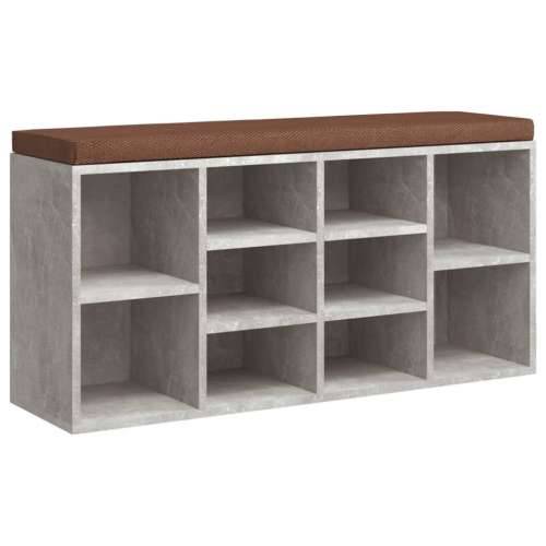 Klupa za cipele boja betona 103x30x48 cm konstruirano drvo - Beton siva Cijena