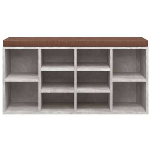 Klupa za cipele boja betona 103x30x48 cm konstruirano drvo - Beton siva Cijena