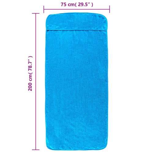 Ručnici za plažu 2 kom tirkizni 75 x 200 cm od tkanine 400 GSM - Tirkizna 75 x 200 cm 2 Cijena