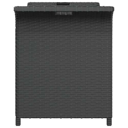 Vrtna klupa s jastukom crna 116 x 46 x 57 cm od poliratana - Crna 116 x 46 x 57 cm 1 Cijena