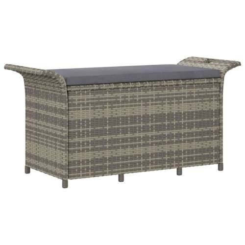Vrtna klupa s jastukom siva 116 x 46 x 57 cm od poliratana - Siva 116 x 46 x 57 cm 1 2 Cijena
