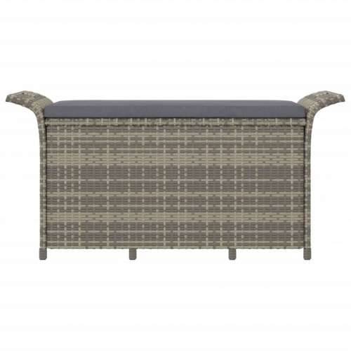 Vrtna klupa s jastukom siva 116 x 46 x 57 cm od poliratana - Siva 116 x 46 x 57 cm 1 2 Cijena