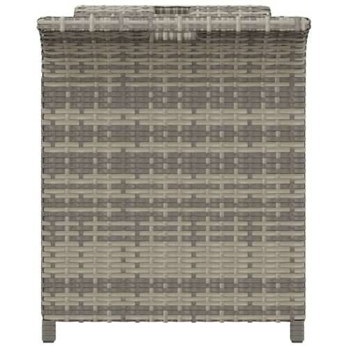Vrtna klupa s jastukom siva 116 x 46 x 57 cm od poliratana - Siva 116 x 46 x 57 cm 1 2 Cijena