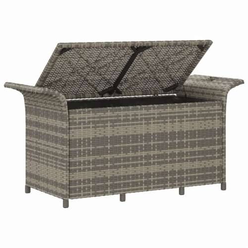 Vrtna klupa s jastukom siva 116 x 46 x 57 cm od poliratana - Siva 116 x 46 x 57 cm 1 2 Cijena