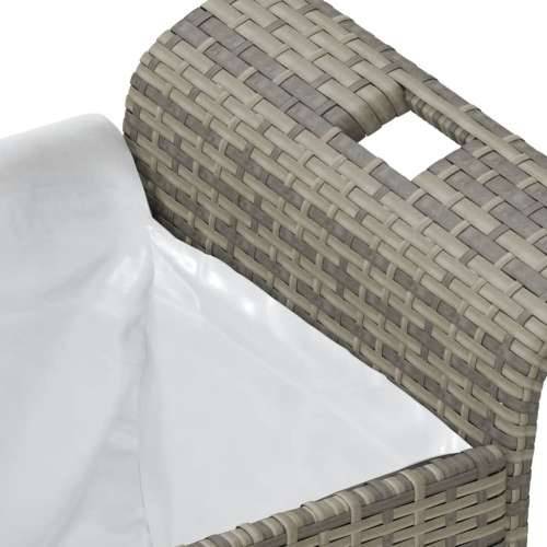 Vrtna klupa s jastukom siva 116 x 46 x 57 cm od poliratana - Siva 116 x 46 x 57 cm 1 2 Cijena