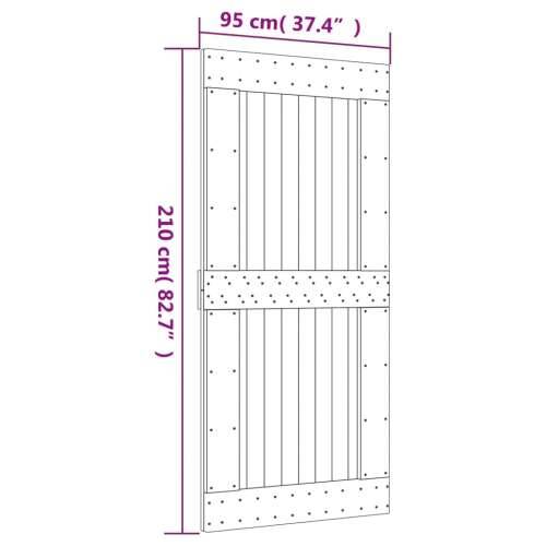 Vrata NARVIK 95 x 210 cm od masivne borovine Cijena