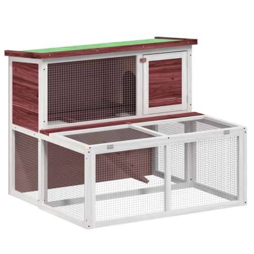Kavez za zečeve boja kave 102x90x84,5 cm od masivne borovine - Mocha Cijena