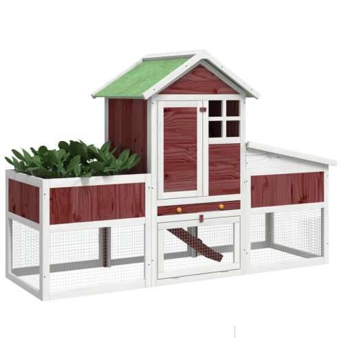 Kavez za zečeve boja kave 170 x 63 x 113 cm od masivne borovine - Mocha Cijena