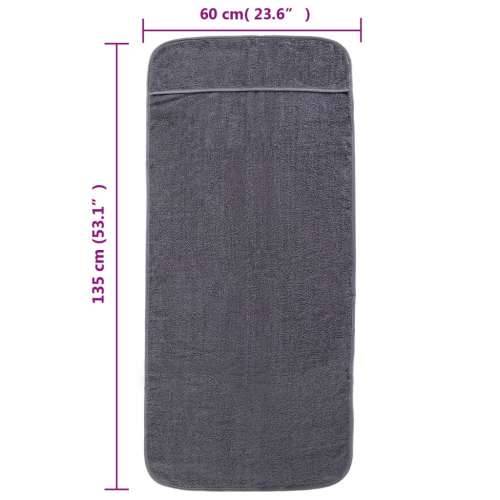 Ručnici za plažu 4 kom antracit 60 x 135 cm od tkanine 400 GSM - Antracit 60 x 135 cm 4 Cijena