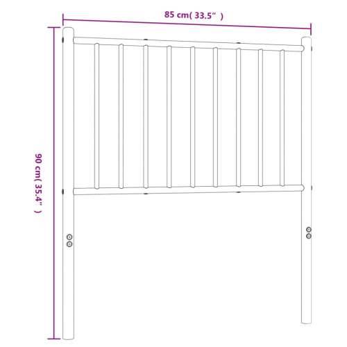 Metalno uzglavlje crno 80 cm - Crna 80 cm 1 Cijena