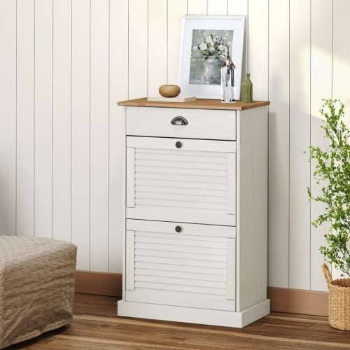 Ormarić za cipele VIGO 60x35x96 cm bijeli od masivne borovine - Bijela 1 Cijena