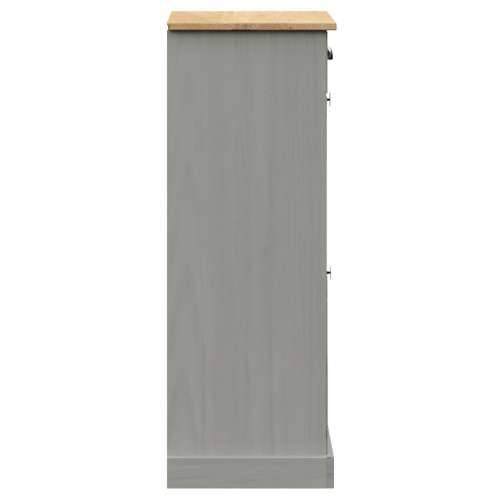 Ormarić za cipele VIGO 60 x 35 x 96 cm sivi od masivne borovine - Siva 1 Cijena