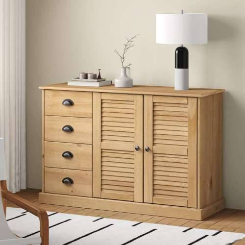 Komoda s ladicama VIGO 113 x 40 x 75 cm od masivne borovine - Smeđa 1 Cijena