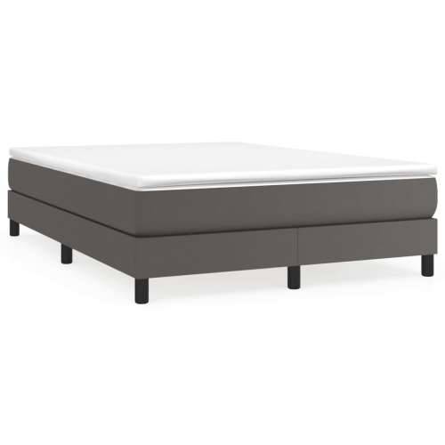 Krevet s oprugama i madracem sivi 140x190 cm od umjetne kože - Siva 140 x 190 cm 25 cm Cijena