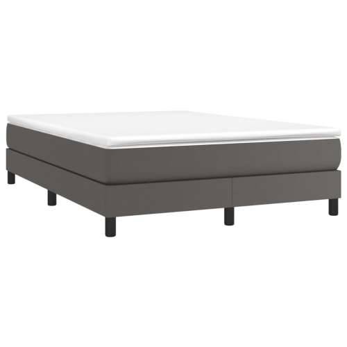 Krevet s oprugama i madracem sivi 140x190 cm od umjetne kože - Siva 140 x 190 cm 25 cm Cijena