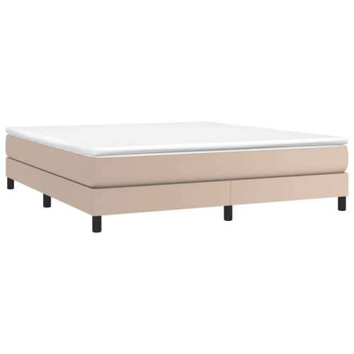 Krevet s oprugama i madrac cappuccino 160x200cm od umjetne kože - Boja cappuccina 160 x 200 cm 25 cm Cijena