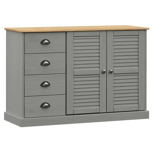 Komoda s ladicama VIGO 113x40x75 cm siva od masivne borovine - Siva 1 Cijena