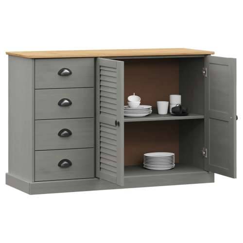 Komoda s ladicama VIGO 113x40x75 cm siva od masivne borovine - Siva 1 Cijena