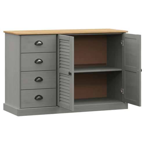 Komoda s ladicama VIGO 113x40x75 cm siva od masivne borovine - Siva 1 Cijena